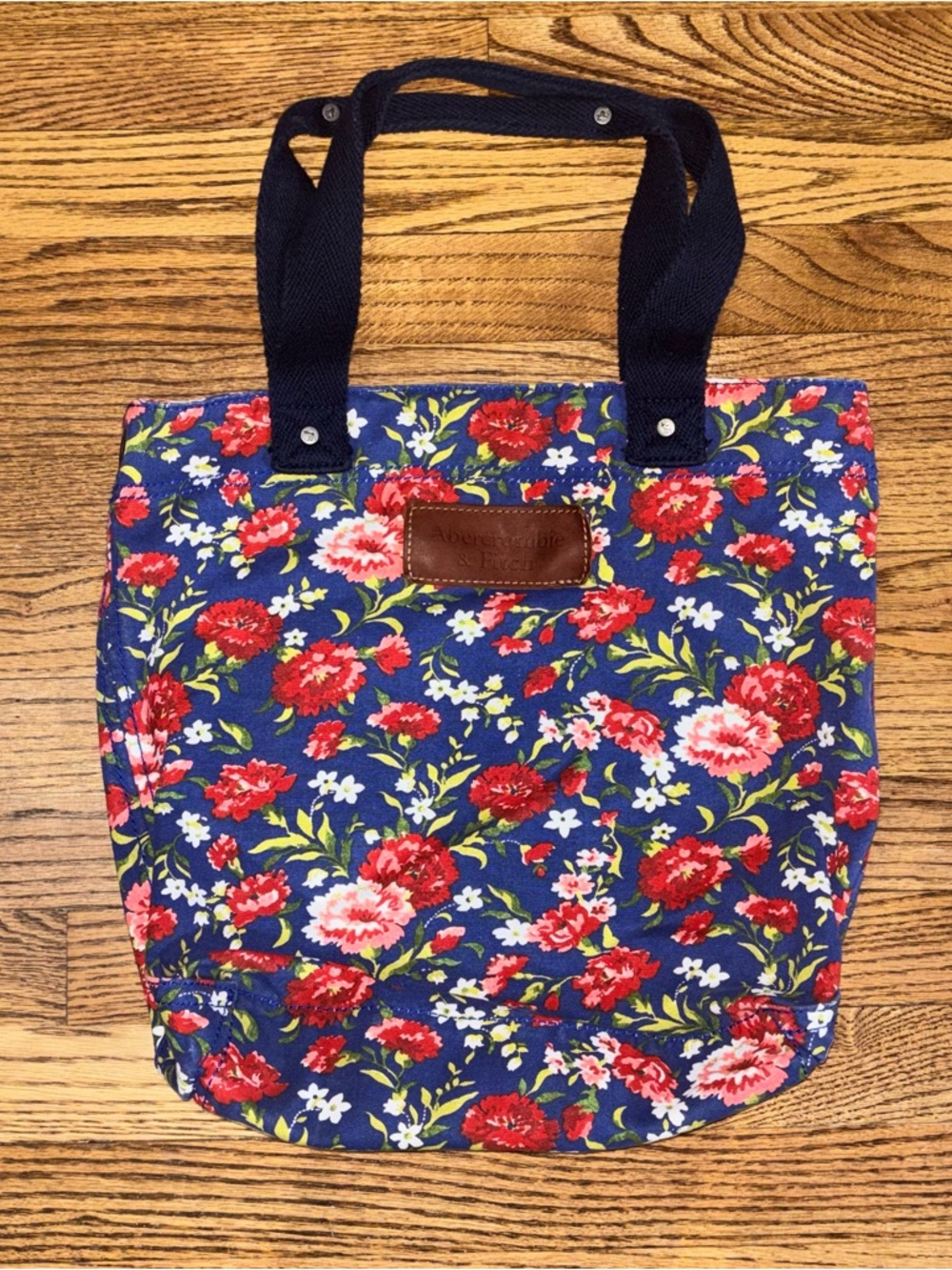Vintage Abercrombie And Fitch Y2K Floral Canvas Shoulder Tote Bag